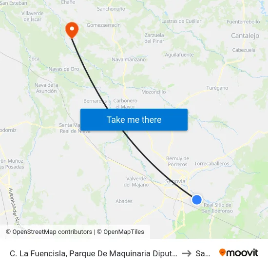 C. La Fuencisla, Parque De Maquinaria Diputación De Segovia, Quitapesares to Samboal map