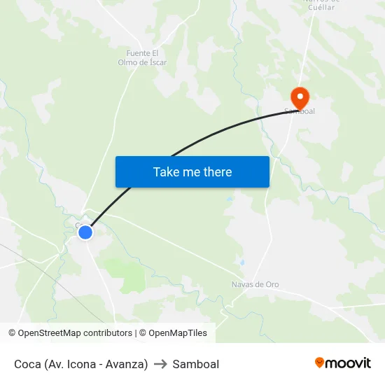 Coca (Av. Icona - Avanza) to Samboal map
