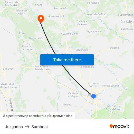 Juzgados to Samboal map