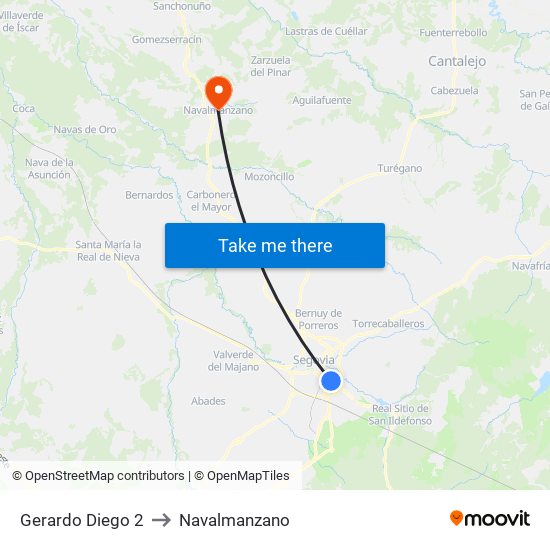 Gerardo Diego 2 to Navalmanzano map