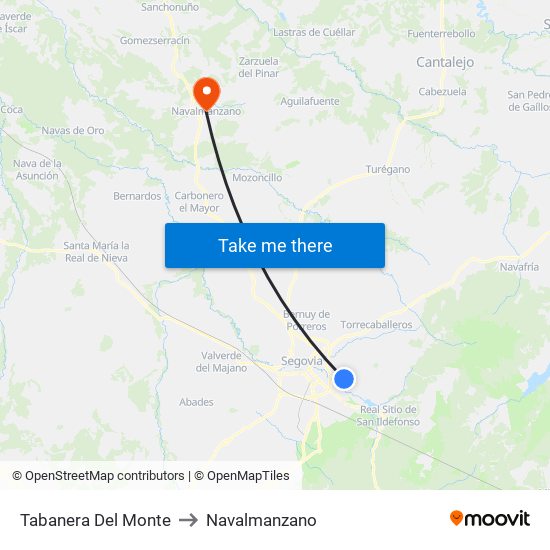 Tabanera Del Monte to Navalmanzano map