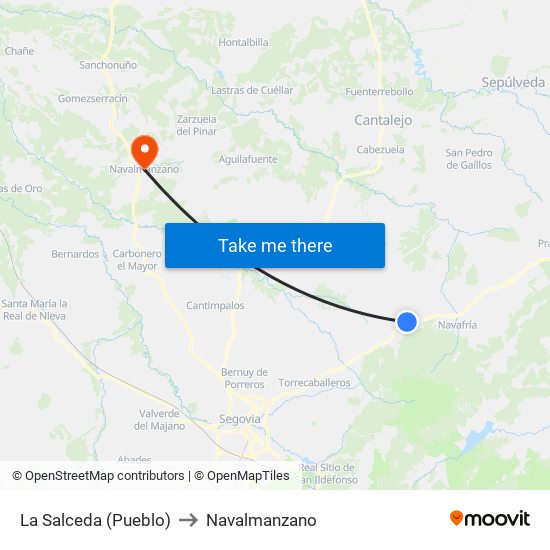 La Salceda (Pueblo) to Navalmanzano map