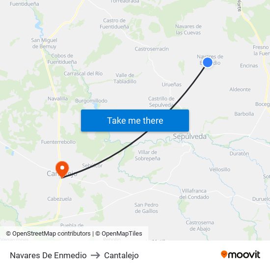 Navares De Enmedio to Cantalejo map