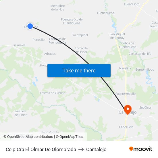Ceip Cra El Olmar De Olombrada to Cantalejo map