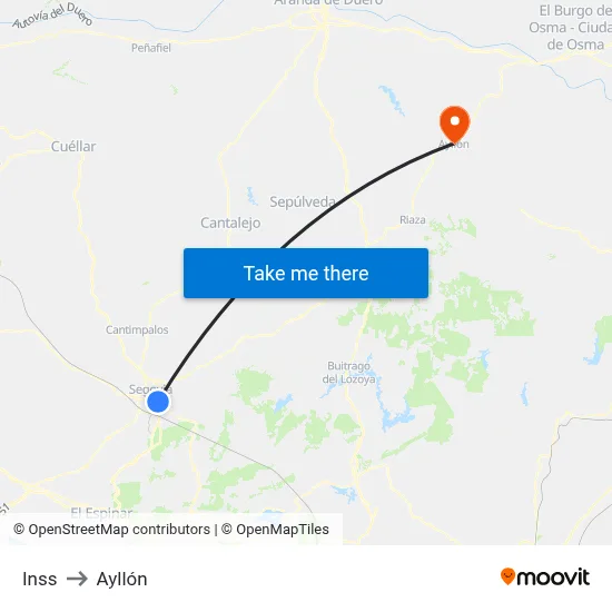 Inss to Ayllón map