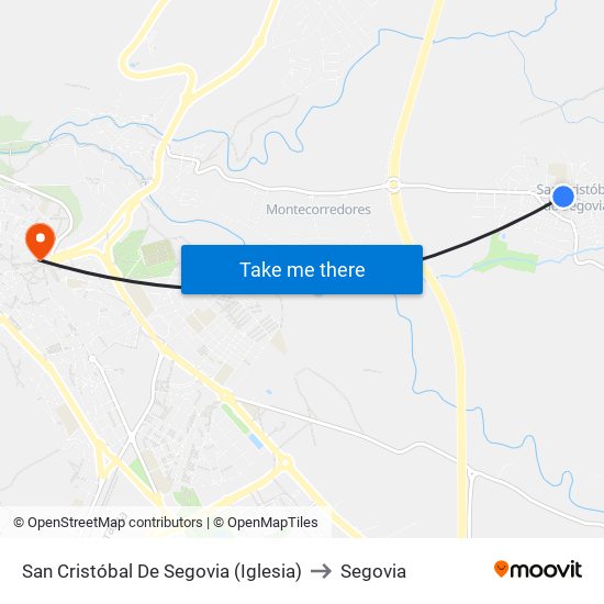 San Cristóbal De Segovia (Iglesia) to Segovia map