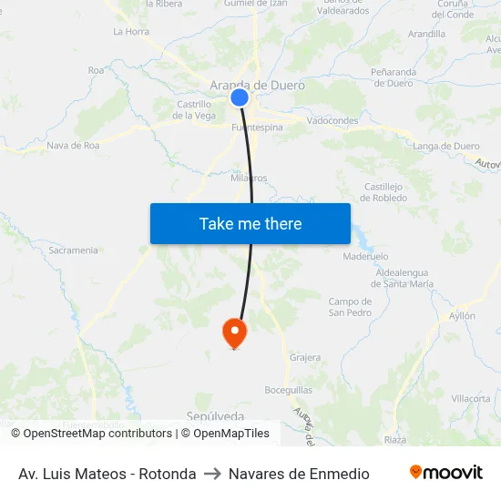 Av. Luis Mateos - Rotonda to Navares de Enmedio map