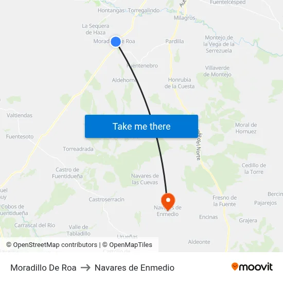 Moradillo De Roa to Navares de Enmedio map