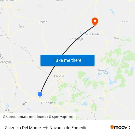 Zarzuela Del Monte to Navares de Enmedio map