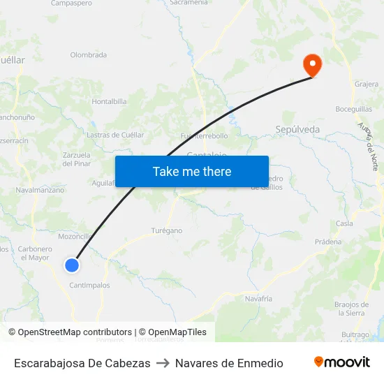 Escarabajosa De Cabezas to Navares de Enmedio map