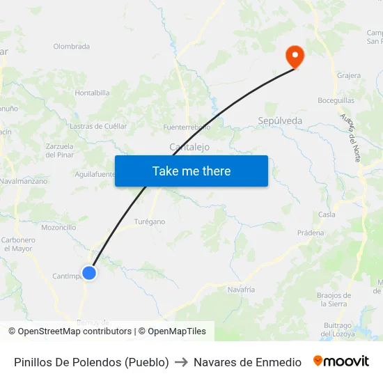 Pinillos De Polendos (Pueblo) to Navares de Enmedio map
