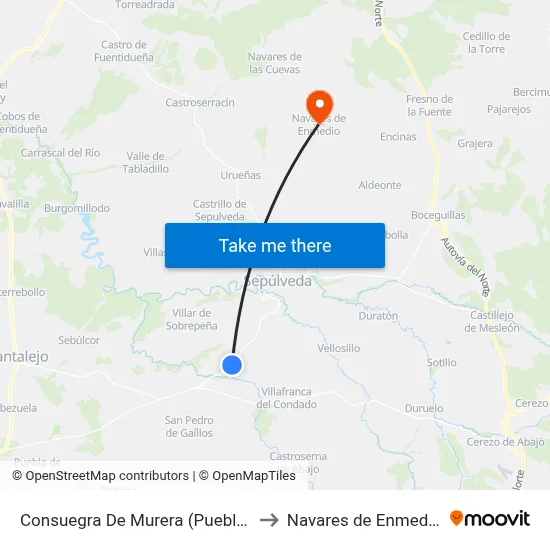 Consuegra De Murera (Pueblo) to Navares de Enmedio map