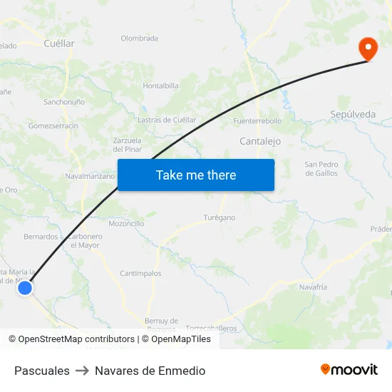 Pascuales to Navares de Enmedio map