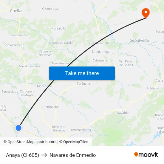 Anaya (Cl-605) to Navares de Enmedio map