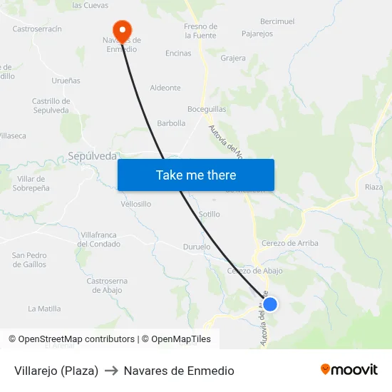 Villarejo (Plaza) to Navares de Enmedio map