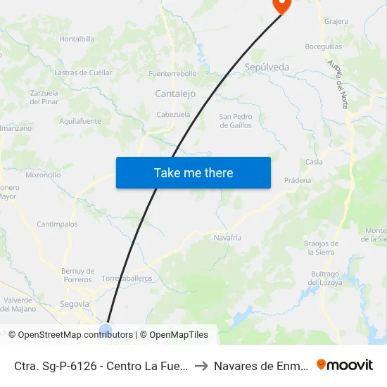 Ctra. Sg-P-6126 - Centro La Fuencisla to Navares de Enmedio map