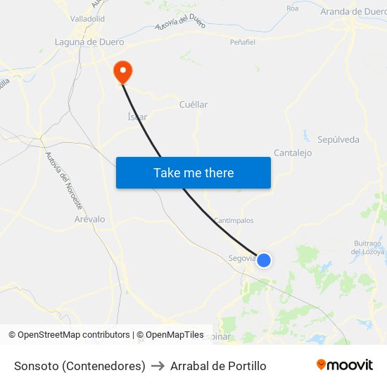 Sonsoto (Contenedores) to Arrabal de Portillo map