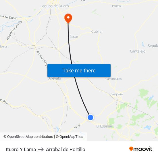 Ituero Y Lama to Arrabal de Portillo map