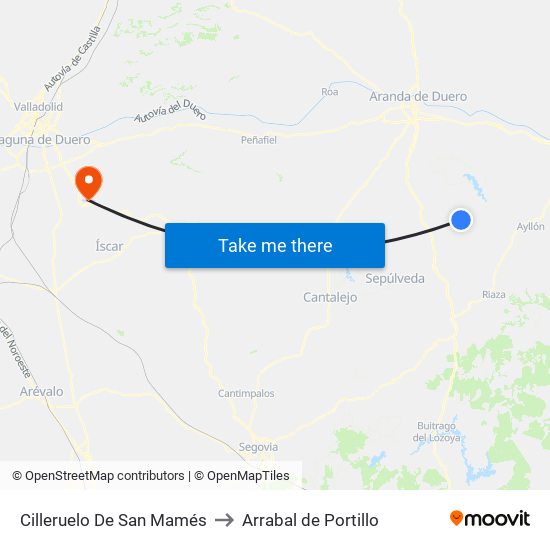 Cilleruelo De San Mamés to Arrabal de Portillo map
