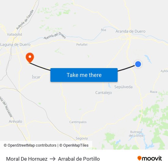 Moral De Hornuez to Arrabal de Portillo map