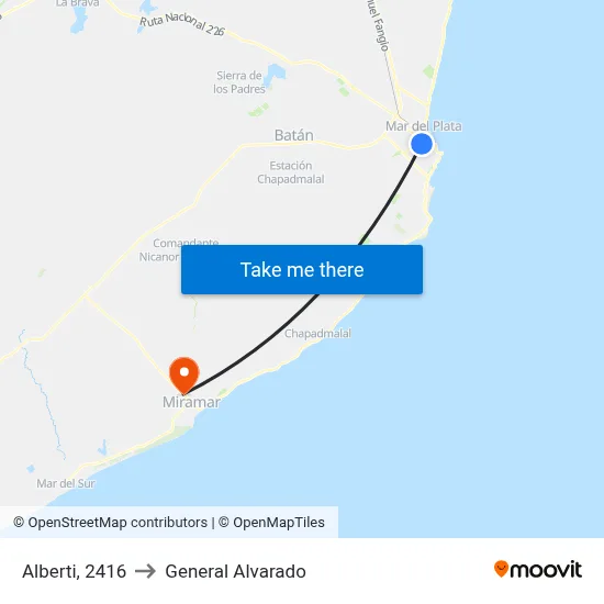 Alberti, 2416 to General Alvarado map