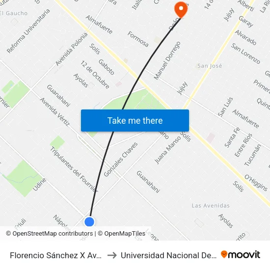 Florencio Sánchez X Av. Fortunato De La Plaza to Universidad Nacional De Mar Del Plata (Unmdp) map