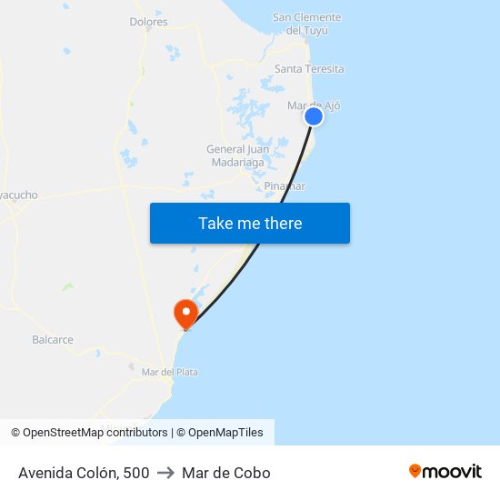 Avenida Colón, 500 to Mar de Cobo map