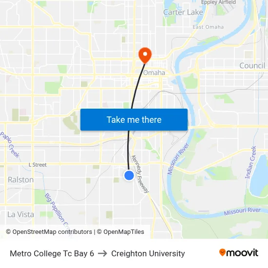 Metro College Tc Bay 6 to Creighton University map