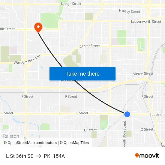 L St 36th SE to PKI 154A map