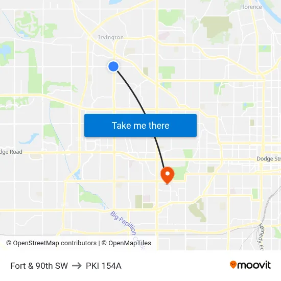 Fort & 90th SW to PKI 154A map