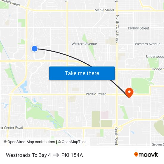 Westroads Tc Bay 4 to PKI 154A map