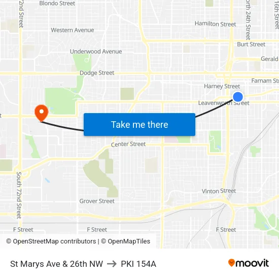 St Marys Ave & 26th NW to PKI 154A map