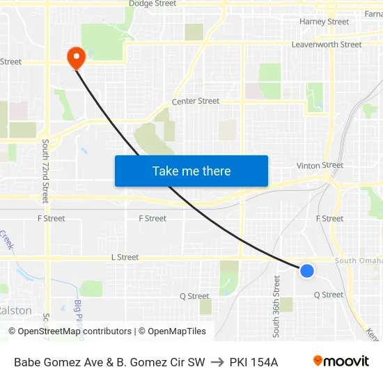 Babe Gomez Ave & B. Gomez Cir SW to PKI 154A map