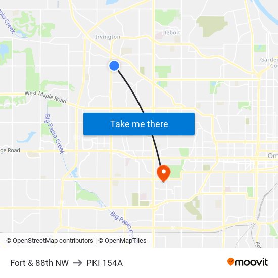 Fort & 88th NW to PKI 154A map