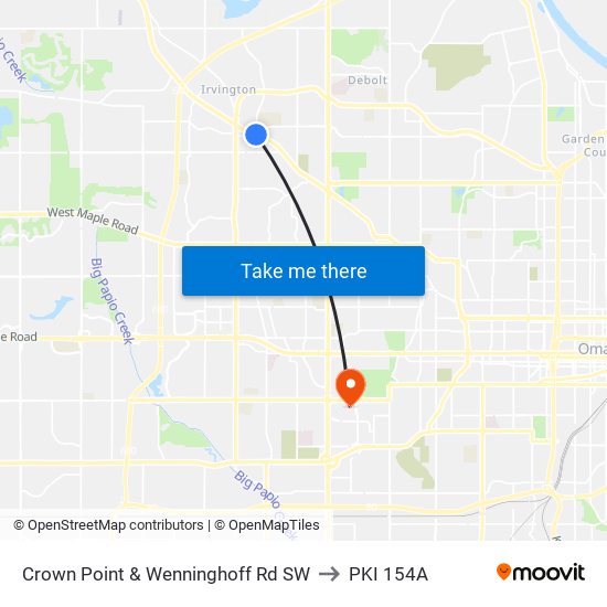 Crown Point & Wenninghoff Rd SW to PKI 154A map