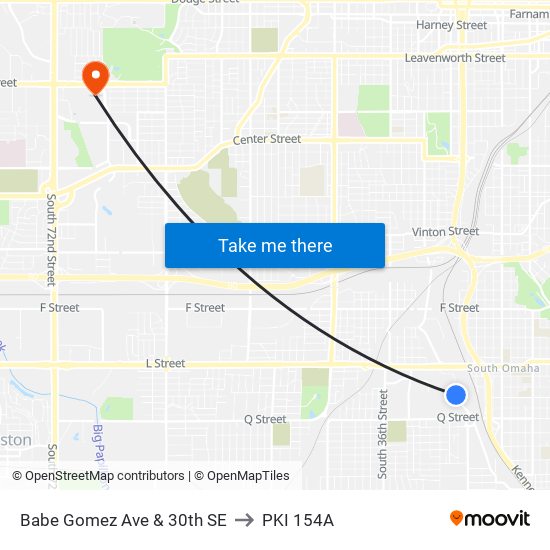 Babe Gomez Ave & 30th SE to PKI 154A map