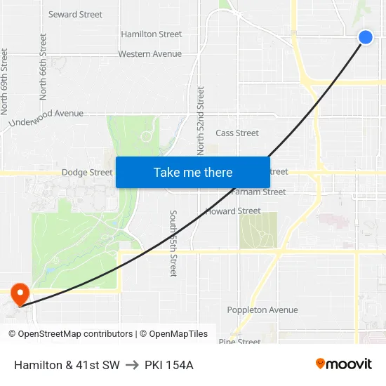 Hamilton & 41st SW to PKI 154A map