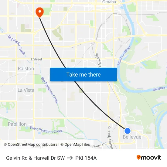 Galvin Rd & Harvell Dr SW to PKI 154A map