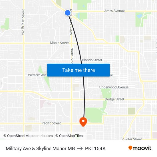 Military Ave & Skyline Manor MB to PKI 154A map