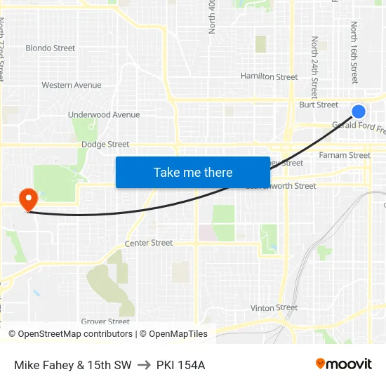 Mike Fahey & 15th SW to PKI 154A map
