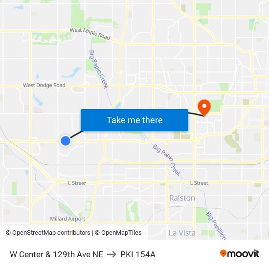 W Center & 129th Ave NE to PKI 154A map