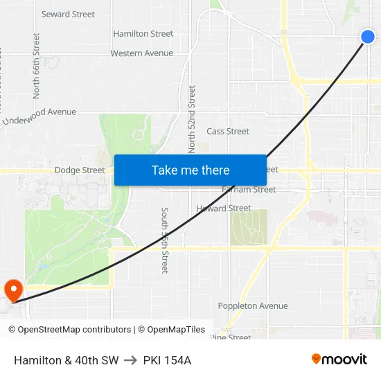Hamilton & 40th SW to PKI 154A map