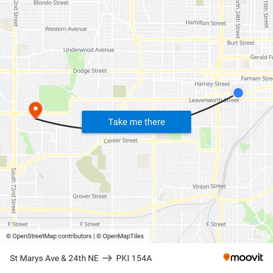 St Marys Ave & 24th NE to PKI 154A map