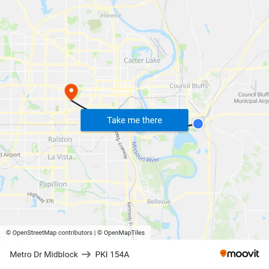 Metro Dr Midblock to PKI 154A map