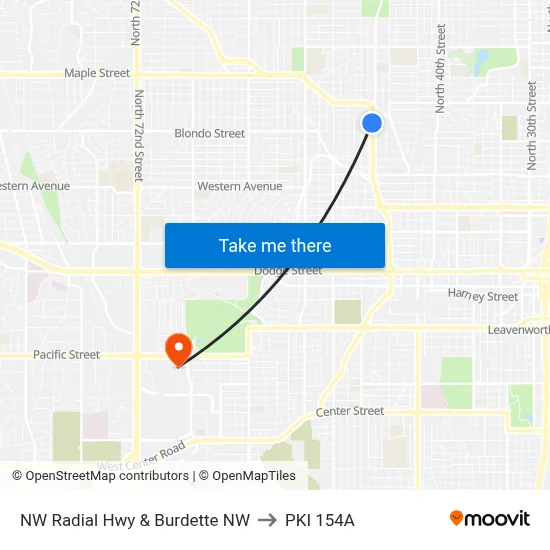 NW Radial Hwy & Burdette NW to PKI 154A map