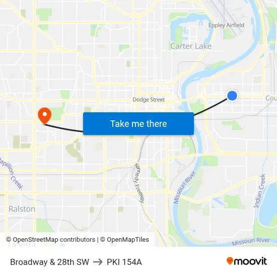 Broadway & 28th SW to PKI 154A map