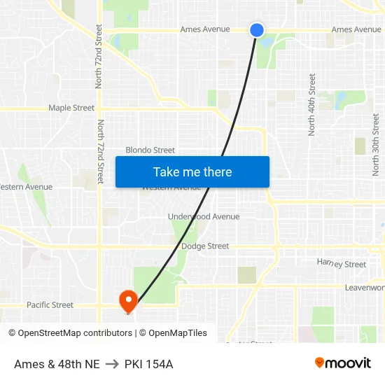 Ames & 48th NE to PKI 154A map