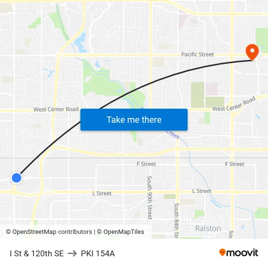 I St & 120th SE to PKI 154A map