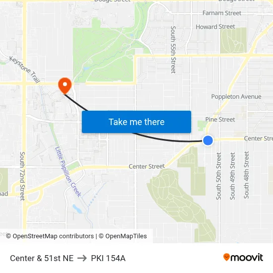 Center & 51st NE to PKI 154A map