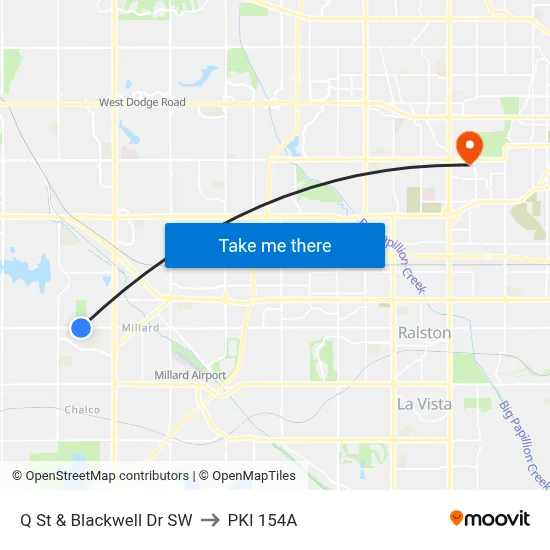 Q St & Blackwell Dr SW to PKI 154A map